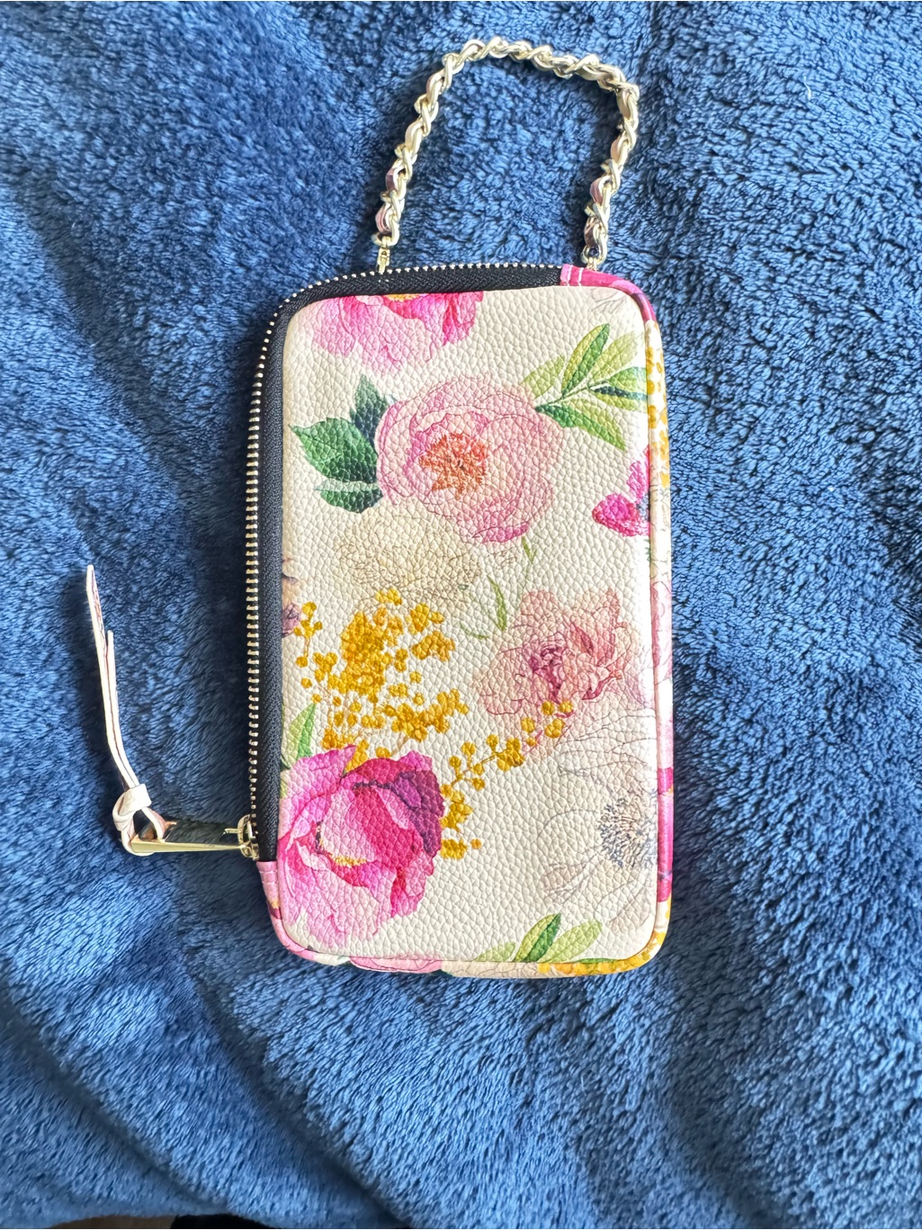 Bandolier Floral Zip Wristlet Wallet - Pink, Yellow & Green